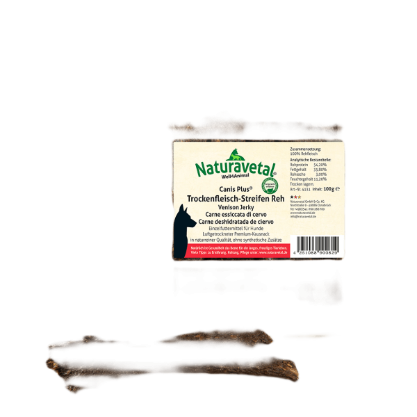 Canis Plus® Trockenfleisch-Streifen Reh 100g